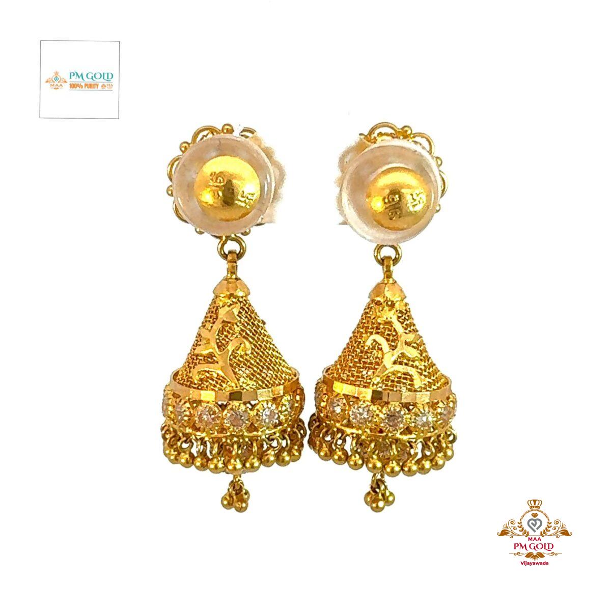 22 kt GOLD EARRING ER005 - Image 2